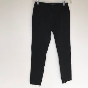 Season js black cotton cropped moto pants